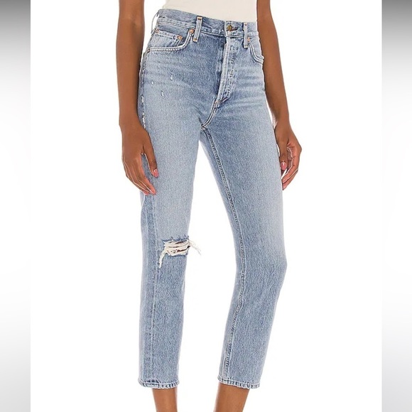 AGOLDE Riley High Rise Straight Crop in Endeavor Blue Size 26‎ - Picture 8 of 8